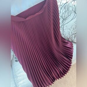 Club Monaco pleated silk skirt.